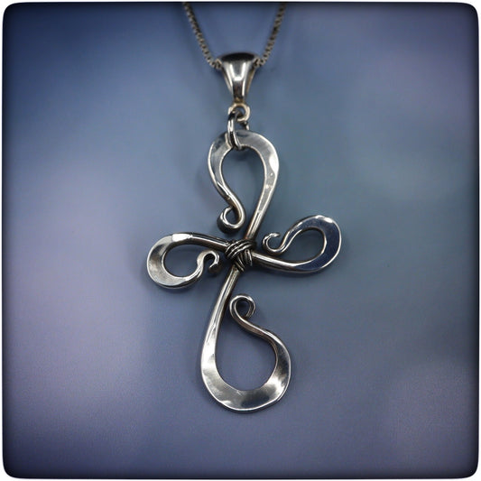 Loving Kindness Sterling Silver Handcrafted Cross