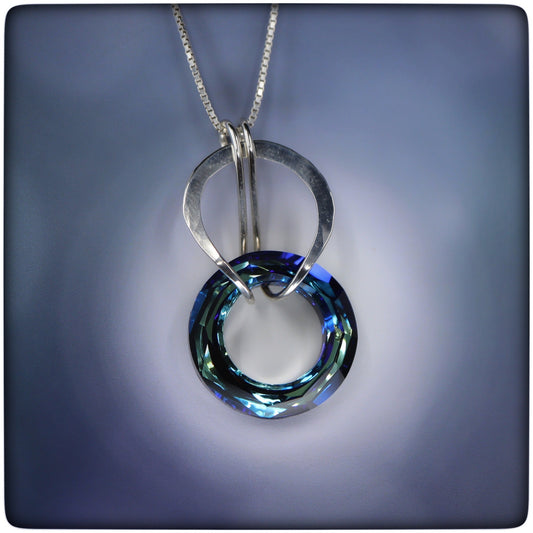 Circle of Life Swarovski Crystal Bermuda Blue