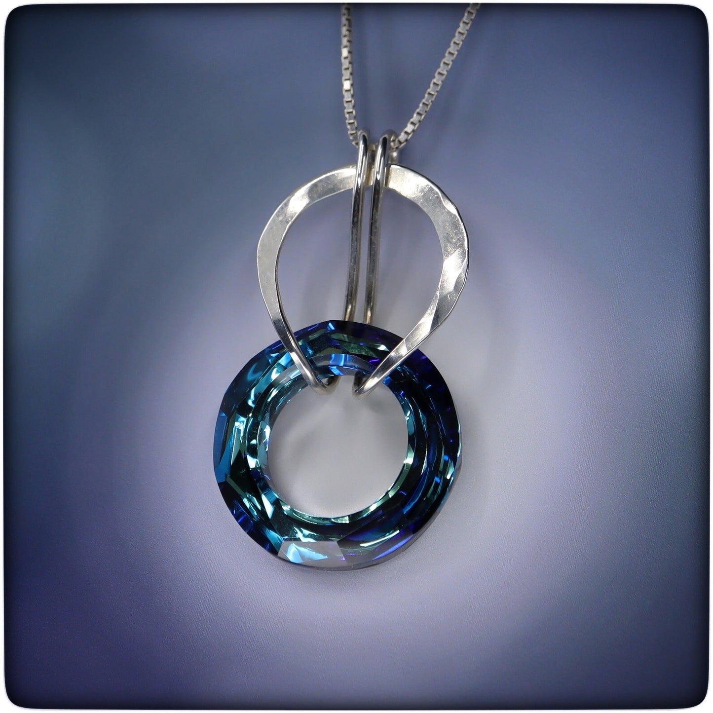 Circle of Life Swarovski Crystal Bermuda Blue