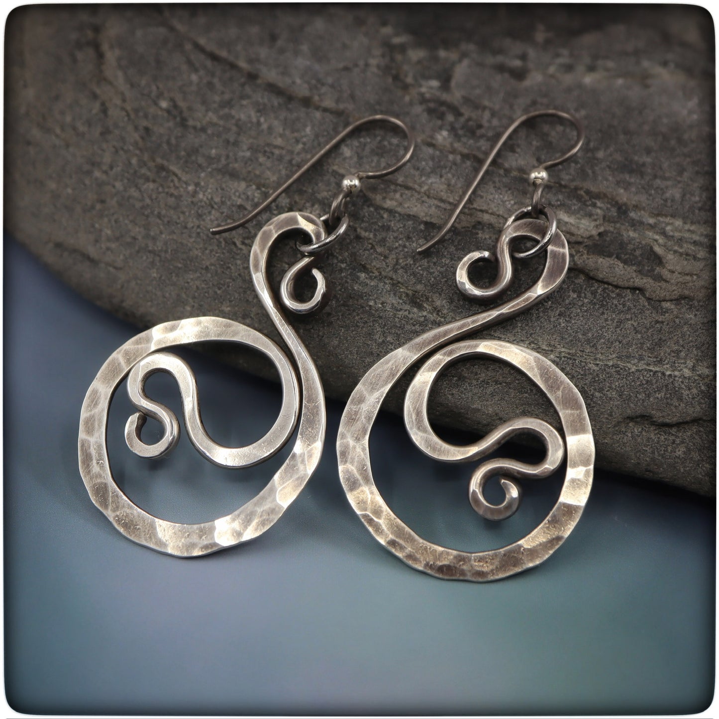 Flowing Sterling Silver Hoop Earrings