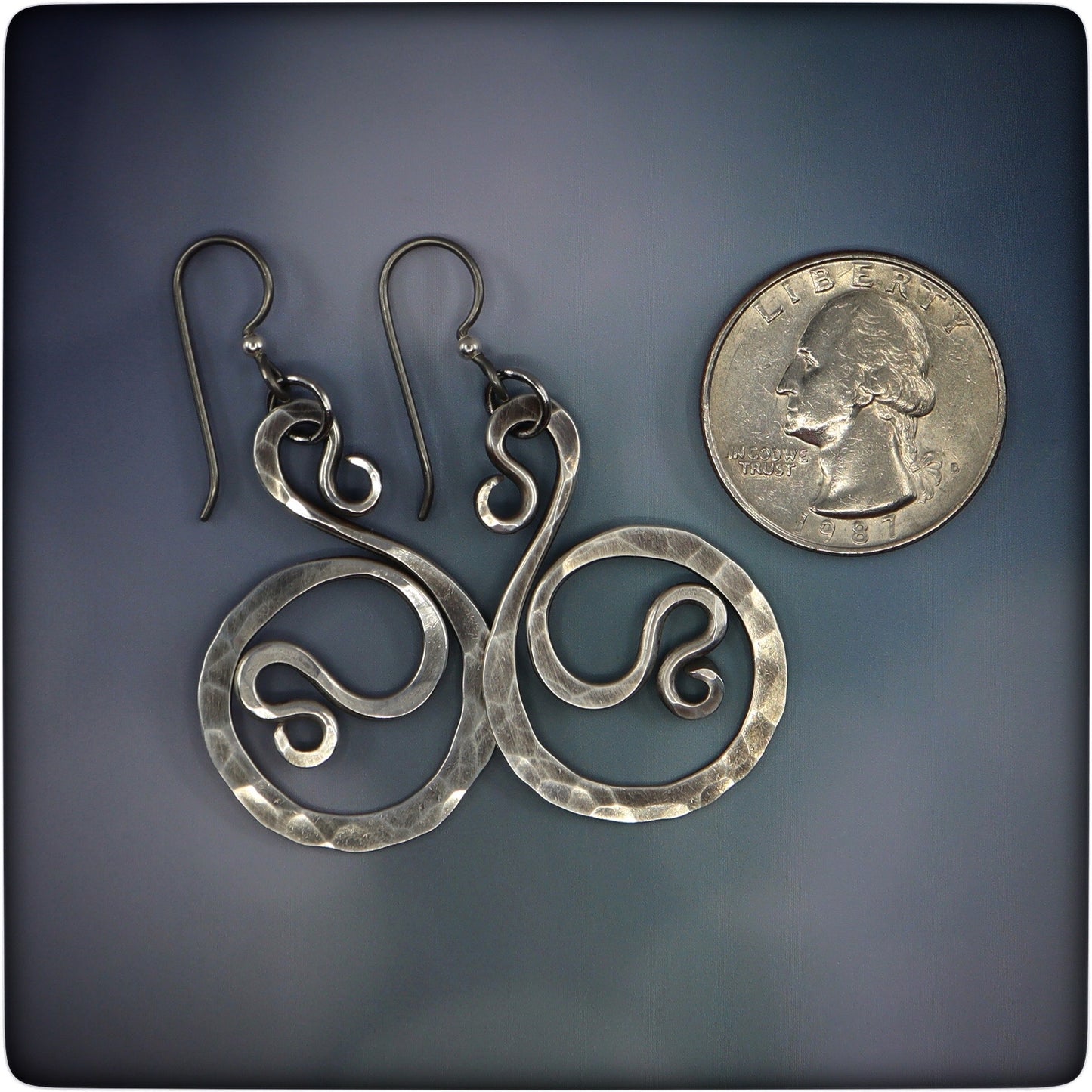 Flowing Sterling Silver Hoop Earrings