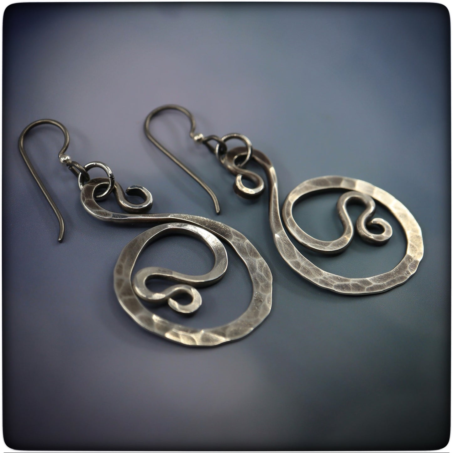 Flowing Sterling Silver Hoop Earrings